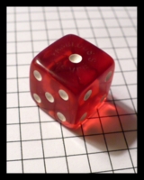 Dice : Dice - 6D - Red Clear Slightly Oversized Fabulous Las Vegas